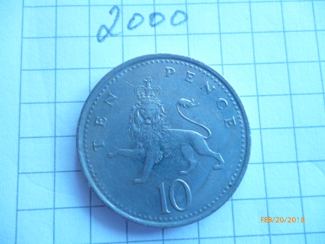 10 Pence United Kingdom (Great Britain) 2000, Elizabeth II, KM# 989