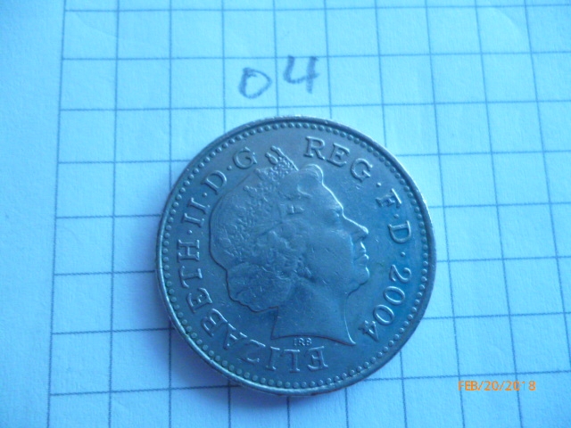 10 Pence United Kingdom (Great Britain) 2004, Elizabeth II, KM# 989