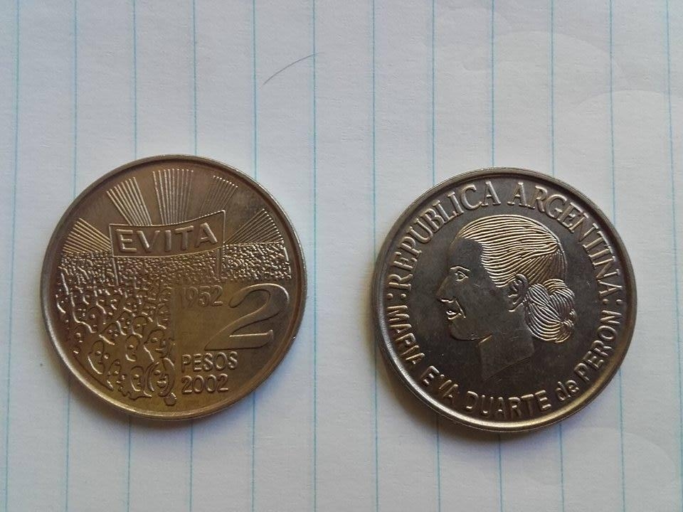 2 Pesos Argentina 2002, KM# 135.1