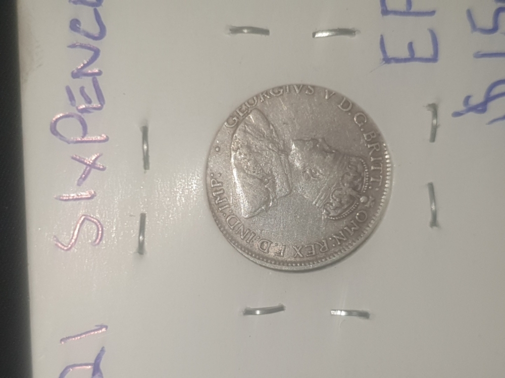 6 Penny Australia 1921, George V, KM# 25
