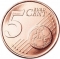 5 Euro Cent Portugal 2017, KM# 742