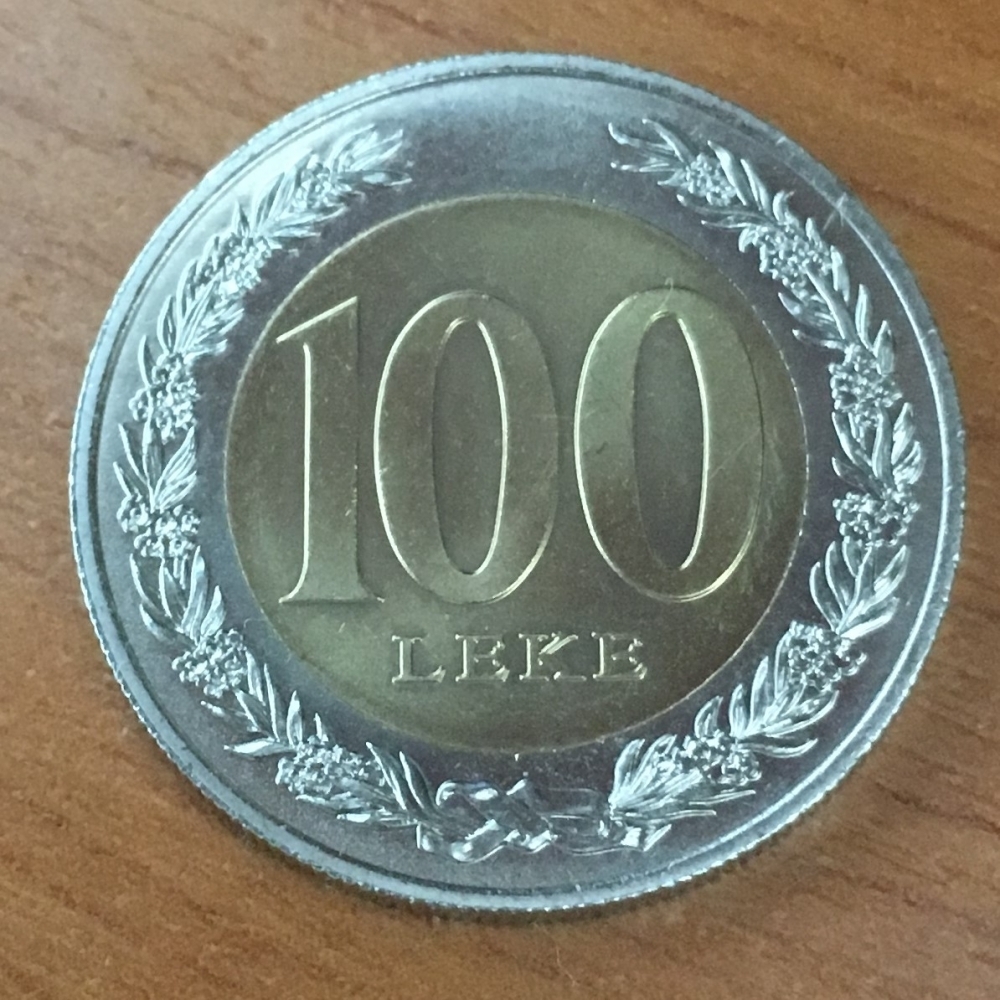 100 Lek Albania 2000, KM# 80