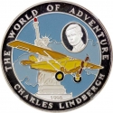 500 Afghanis 1996, KM# P2, Afghanistan, The World of Adventure, Charles Lindbergh