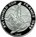 500 Afghanis 1997, KM# 1039, Afghanistan, 1998 Football (Soccer) World Cup in France