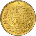 1 Tilla 1917-1919, KM# 856, Afghanistan, Habibullah Khan