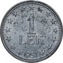 1 Lek 1947-1957, KM# 36, Albania