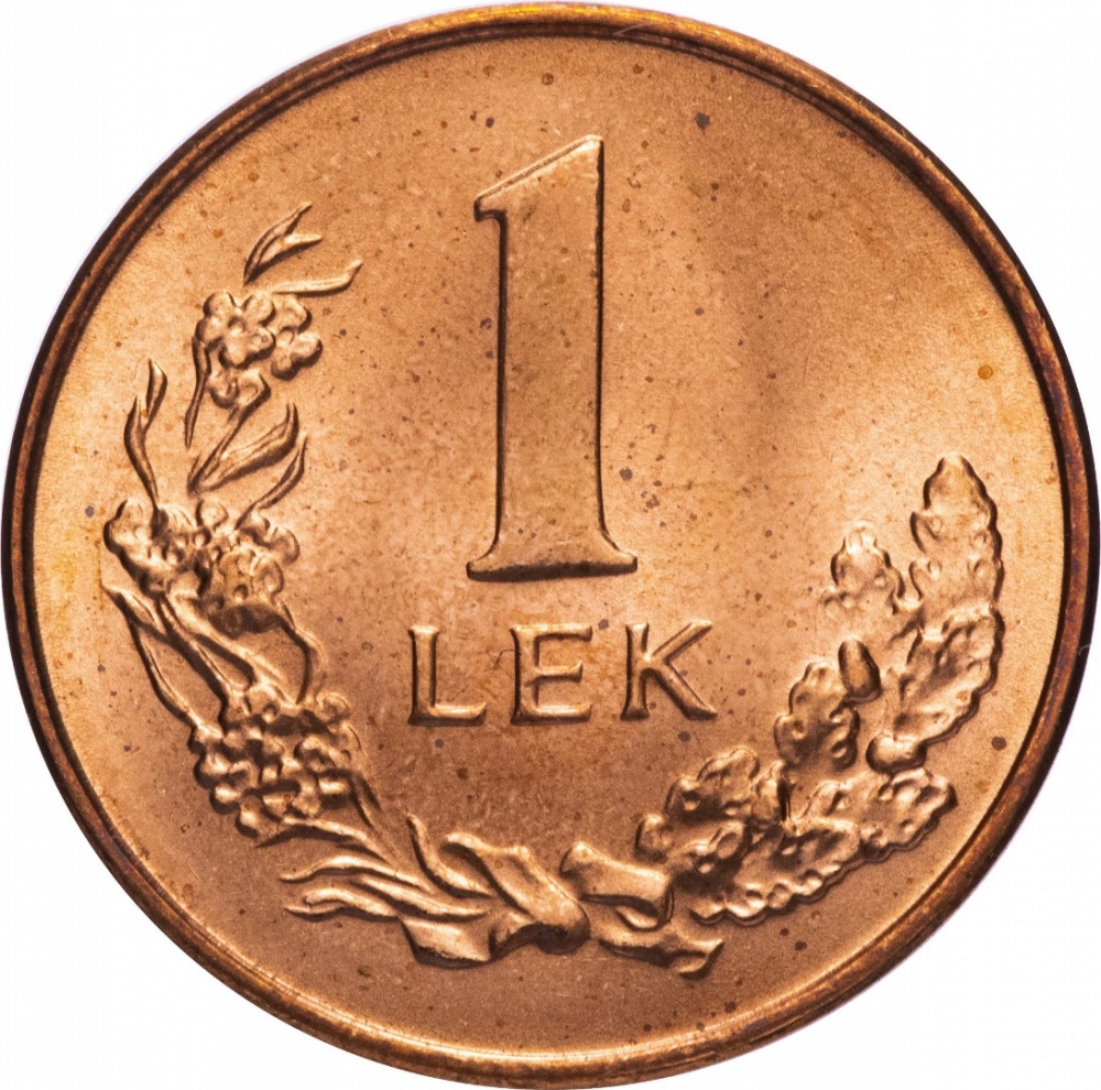 ALBANIA ORIGINAL COIN ROLL 1 Lek 2013 KM-75a UNC UNCIRCULATED LOT 50 pcs 