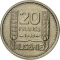 20 Francs 1949-1956, KM# 91, Algeria