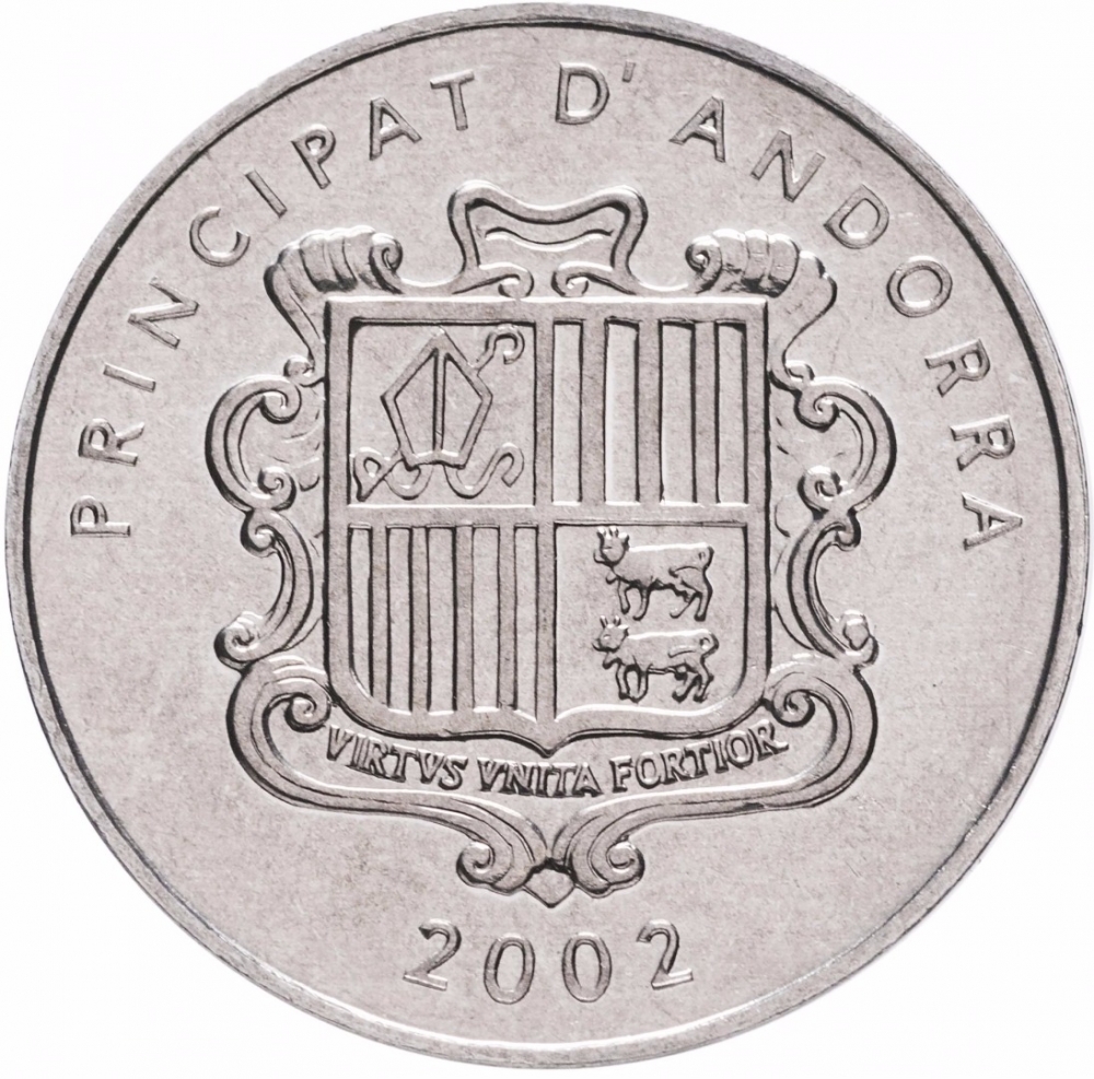 1 Centim 2002, KM# 177, Andorra, Joan Martí i Alanis, Pyrenean Chamois