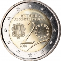 2 Euro 2014, Schön# 609, Andorra, 20 Years in the Council of Europe