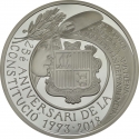 5 Euro 2018, KM# 560, Andorra, 25th Anniversary of the Constitution of Andorra