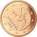 5 Euro Cent 2014-2021, KM# 522, Andorra