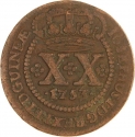 20 Reis 1752-1757, KM# 8, Portuguese Angola (Portuguese West Africa), Joseph I the Reformer