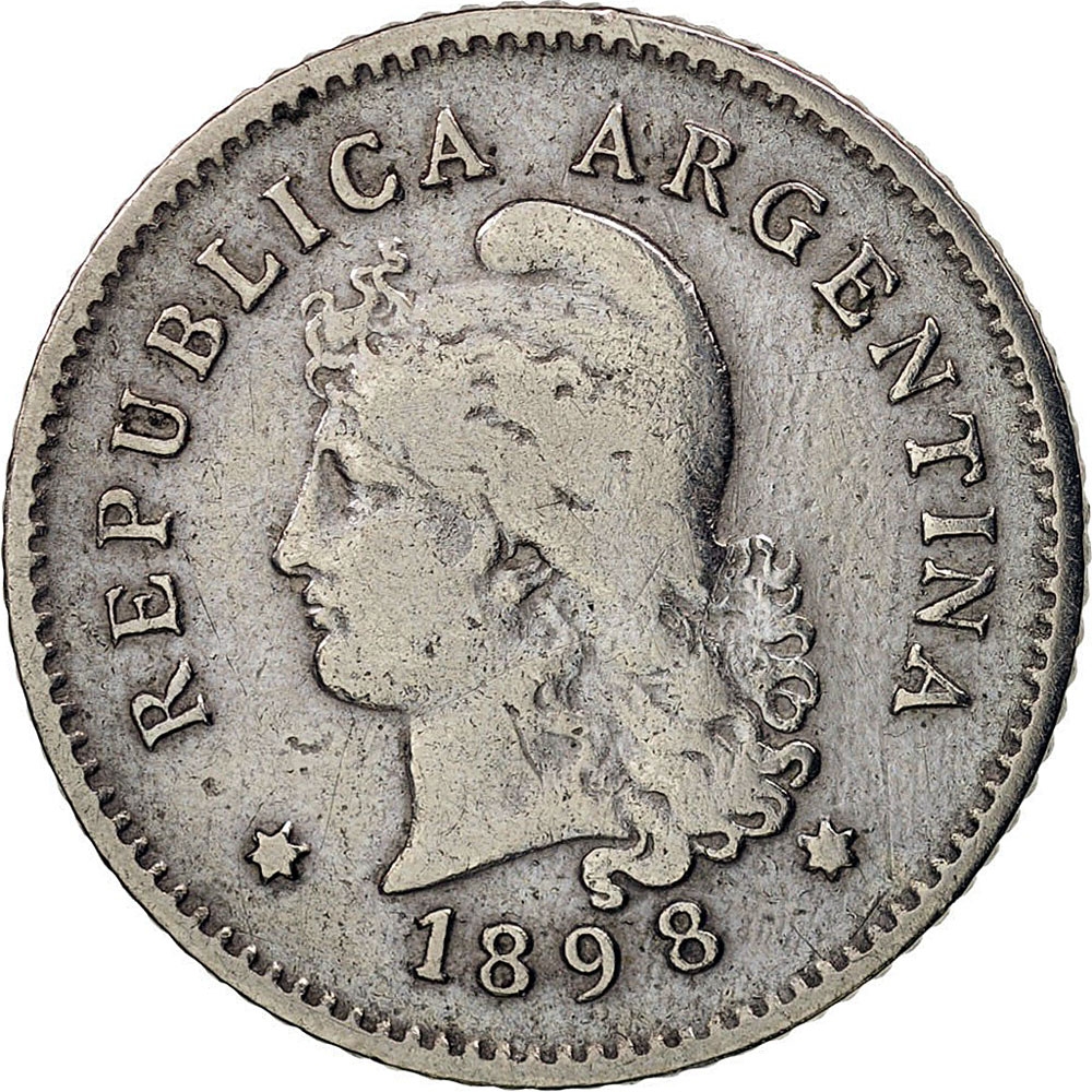 10 Centavos 1896-1942, KM# 35, Argentina