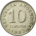 10 Centavos 1951-1952, KM# 47, Argentina