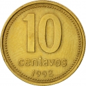10 Centavos 1992-2006, KM# 107, Argentina