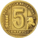 5 Centavos 1942-1950, KM# 40, Argentina