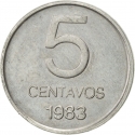 5 Centavos 1983, KM# 88, Argentina