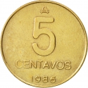 5 Centavos 1985-1988, KM# 97, Argentina