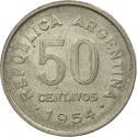 50 Centavos 1952-1956, KM# 49, Argentina
