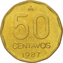 50 Centavos 1985-1988, KM# 99, Argentina