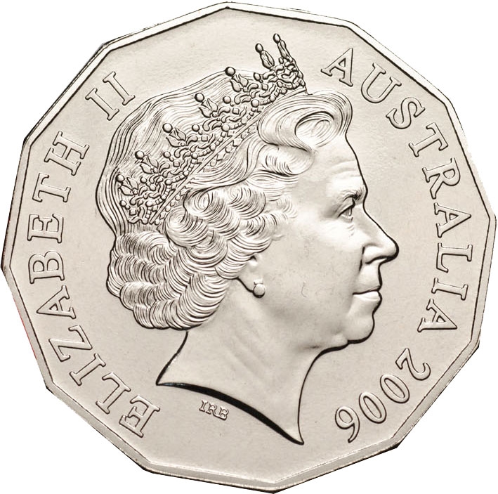 50 Cents 2006, KM# 801, Australia, Elizabeth II, 80th Anniversary of Birth of Elizabeth II