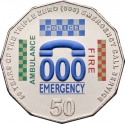 50 Cents 2011, KM# 1624, Australia, Elizabeth II, 50th Anniversary of the Triple Zero Emergency Call Service