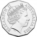 50 Cents 2012, KM# 1741, Australia, Elizabeth II, 60th Anniversary of the Accession of Elizabeth II to the Throne, Diamond Jubilee