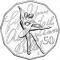 50 Cents 2012, KM# 1854, Australia, Elizabeth II, 50th Anniversary of the Australian Ballet