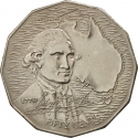 50 Cents 1970, KM# 69, Australia, Elizabeth II, 200th Anniversary of the Exploration of the Eastern Coast of Australia by James Cook