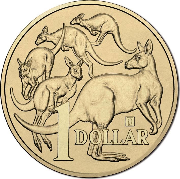 1 Dollar 2000-2019, KM# 489, Australia, Elizabeth II, 2016: Buddy Bear privy mark