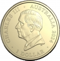 1 Dollar 2024, N# 393318, Australia, Charles III, Australia in Space