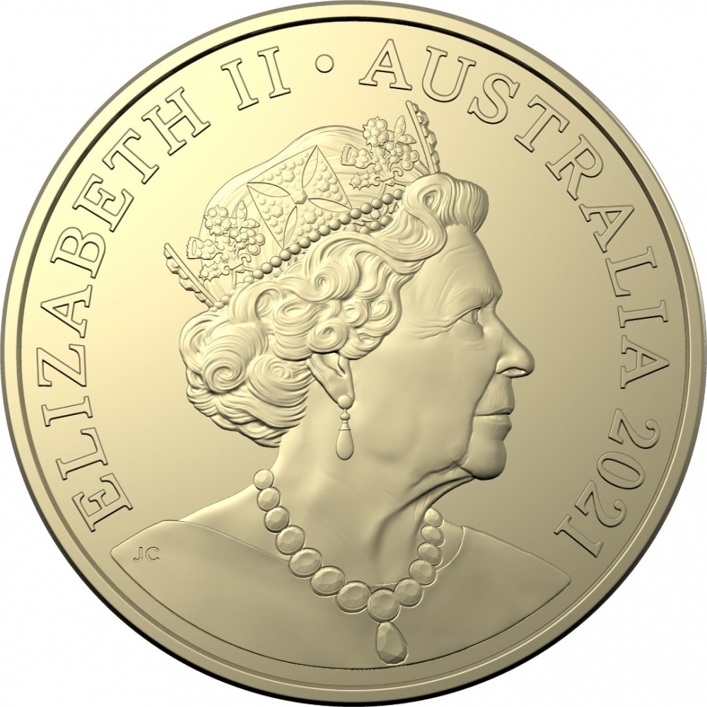 1 Dollar 2021, Australia, Elizabeth II, The Great Aussie Coin Hunt 2, D - Dingo