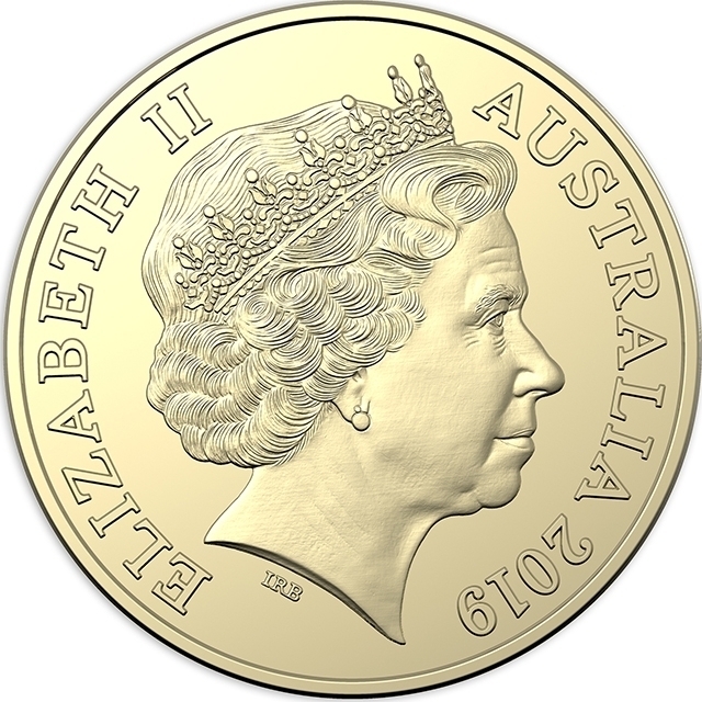 1 Dollar 2019, Australia, Elizabeth II, The Great Aussie Coin Hunt, D - Didgeridoo