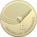 1 Dollar 2019, Australia, Elizabeth II, The Great Aussie Coin Hunt, D - Didgeridoo