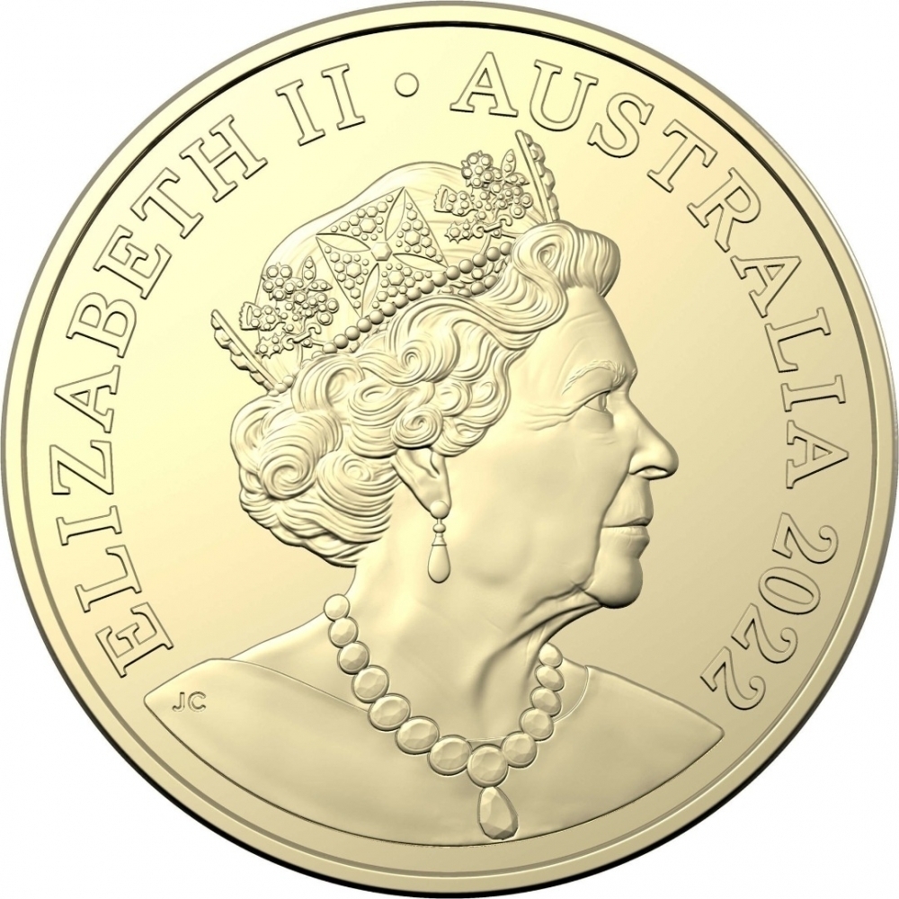 1 Dollar 2022, Australia, Elizabeth II, The Great Aussie Coin Hunt 3, E - Echidna
