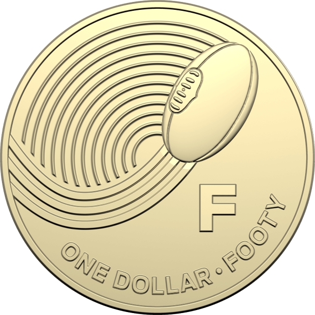 1 Dollar 2019, Australia, Elizabeth II, The Great Aussie Coin Hunt, F - Footy