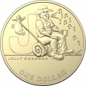 1 Dollar 2021, Australia, Elizabeth II, The Great Aussie Coin Hunt 2, J - Jolly Swagman