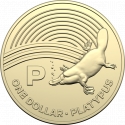 1 Dollar 2019, Australia, Elizabeth II, The Great Aussie Coin Hunt, P - Platypus