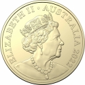 1 Dollar 2022, Australia, Elizabeth II, The Great Aussie Coin Hunt 3, T - Tasmanian Devil