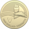 1 Dollar 2019, Australia, Elizabeth II, The Great Aussie Coin Hunt, V - Vegemite