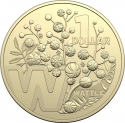 1 Dollar 2022, Australia, Elizabeth II, The Great Aussie Coin Hunt 3, W - Wattle
