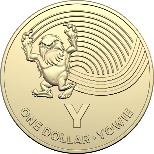 1 Dollar 2019, Australia, Elizabeth II, The Great Aussie Coin Hunt, Y - Yowie