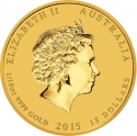 15 Dollars 2015, Australia, Elizabeth II, Australian Lunar Series II, Year of the Goat