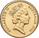 2 Dollars 1988-1998, KM# 101, Australia, Elizabeth II
