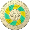 2 Dollars 2020, Australia, Elizabeth II, Tokyo 2020 Summer Paralympics, Australian Paralympic Team