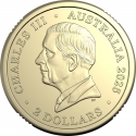 2 Dollars 2025, Australia, Charles III, 2025 Australian Open, Men's Singles - Blue