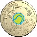 2 Dollars 2025, Australia, Charles III, 2025 Australian Open, Men's Singles - Fluoro