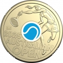 2 Dollars 2025, Australia, Charles III, 2025 Australian Open, Women's Singles - Blue