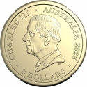 2 Dollars 2025, Australia, Charles III, 2025 Australian Open, Women's Singles - Fluoro